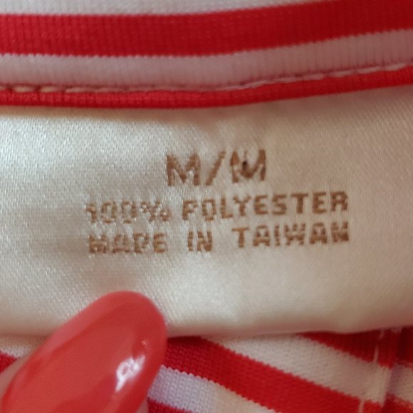 EP Pro Tour Tech Sleeveless Women's Golf Shirt Red and White Stripes Size M - Picture 11 of 12